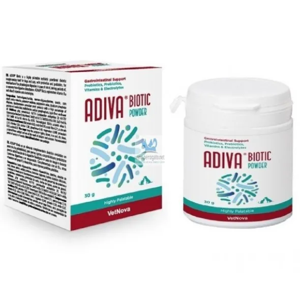 ADIVA BIOTIC POWDER 30 gr (BOTE) Salud Digestiva de perros y gatos