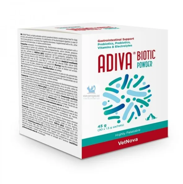 ADIVA BIOTIC POWDER 30x1.5 g (SOBRES) Salud Digestiva de perros y gatos