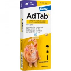 ADTAB GATO 0,5-2 kg 12 mg Comprimidos Antiparasitario para Gatos