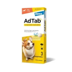 ADTAB PERRO 5,5-11 kg (Rojo) Comprimidos Antiparasitario para Perros