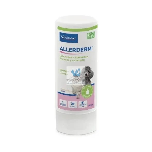 ALLERDERM CHAMPU PIEL SECA Y ESCAMOSA 250 ml Champu para perros y Gatos