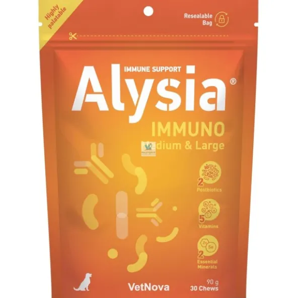 ALYSIA IMMUNO 30 CHEWS MEDIUM-LARGE Salud Inmunitaria de perros y gatos