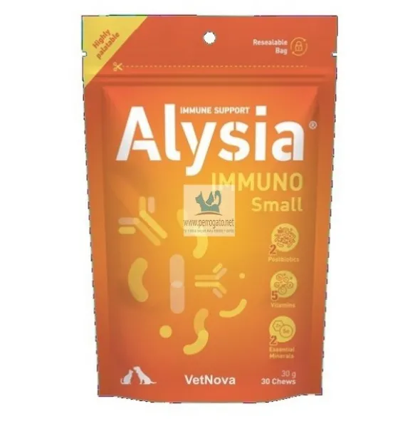 ALYSIA IMMUNO 30 CHEWS SMALL Salud Inmunitaria de perros y gatos