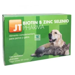 BIOTIN B ZINC SELENIO 60 Comprimidos Para una Piel sana de Perros y Gatos