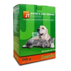 BIOTIN B ZINC SELENIO Snacks 60x4 g Para una Piel sana de Perros y Gatos