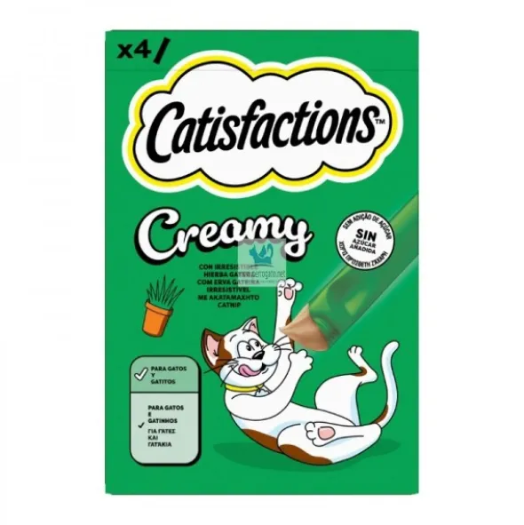 CATISFACTIONS CREMOSO CATNIP 11X4X10 g Snack para gatos