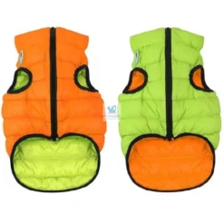 CHAQUETA AIRYVEST REVERSIBLE NARANJA-VERDE Varias Tallas Ropa para Perros