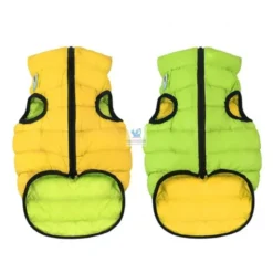 CHAQUETA AIRYVEST REVERSIBLE VERDE CLARO Y AMARILLO Varias Tallas Ropa para Perros