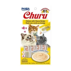 CHURU CAT POLLO-QUESO 4 X 14 g (Caja 12 ud) Comida para gatos