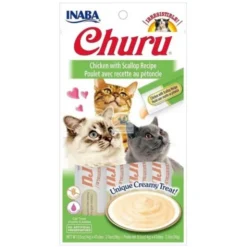 CHURU CAT POLLO-VIEIRA 4 X 14 g (Caja 12 ud) Comida para Gatos