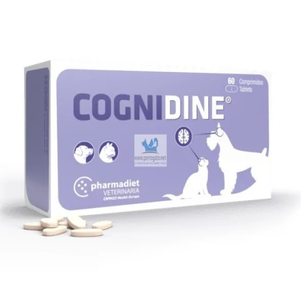 COGNIDINE 60 Comprimidos Combate el deterioro cognitivo de Perros y Gatos