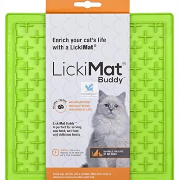 COMEDERO ANTIESTRES LICKIMAT GATO BUDDY NARANJA Comedero para Gatos