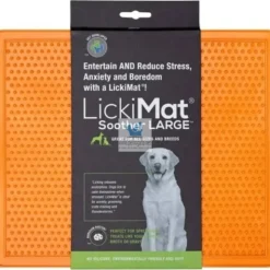 COMEDERO ANTIESTRES LICKIMAT SOOTHER LARGE NARANJA Comedero para Perros