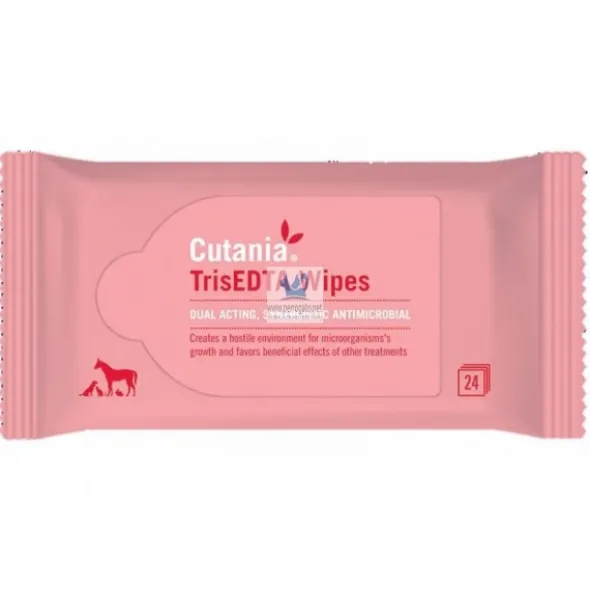 CUTANIA TRISEDTA WIPES 24 Toallitas Higiene Cutanea de Perros y Gatos