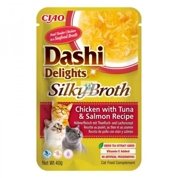 DASHI CAT SILKY BROTH POLLO-ATUN-SALMON 40 g (Caja 12 u) Comida para gatos