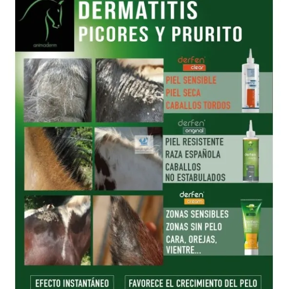 DERFEN CLEAR LOTION Dermatitis en caballos