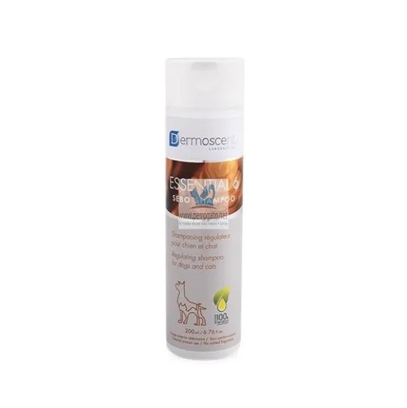 DERMOSCENT ESSENTIAL 6 SEBO CHAMPÚ 200 ml Seborrea en Gatos y Perros