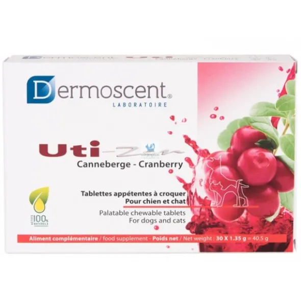 DERMOSCENT UTI-ZEN PERRO-GATO 30 Comprimidos Salud urinaria en perros y gatos