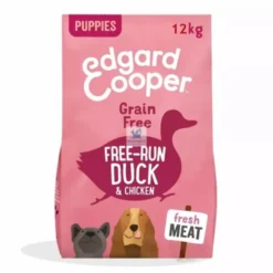 Edgard & Cooper Puppy Pato-Pollo frescos sin cereales 12 Kg Pienso para Perros