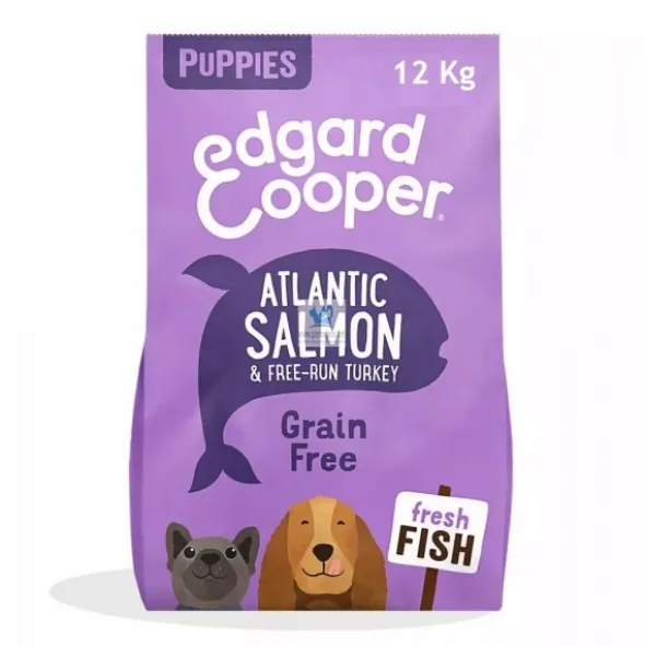Edgard & Cooper Puppy Salmón-Pavo sin cereales 12 Kg Pienso para Perros