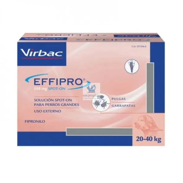 EFFIPRO PERRO GRANDE 268 mg Pipetas Antiparasitarias para Perros