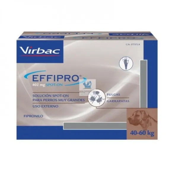 EFFIPRO PERRO MUY GRANDE 402 mg Pipetas Antiparasitarias para Perros