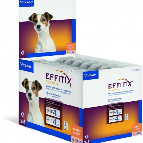 EFFITIX PERROS 24 Pipetas Antiparasitario Externo Perros