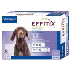 EFFITIX PERROS 4 Pipetas Antiparasitario Externo Perros
