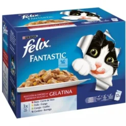 FELIX FANTASTIC FESTIN SABORES 12x(4x85 g) Comida para gatos