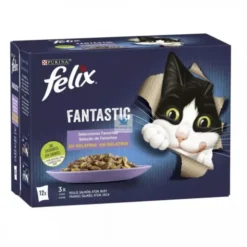 FELIX FANTASTIC VERDURAS-CARNES GELATINA 12x(4x85 g) Comida para gatos