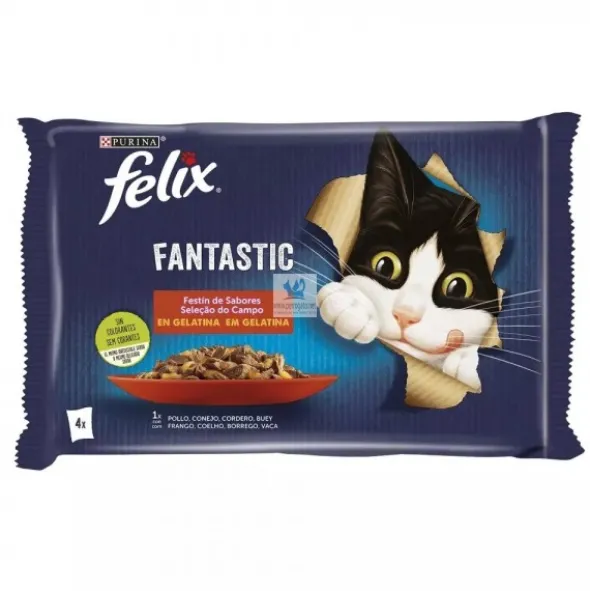 FELIX ORIGINAL FESTIN SABORES 12x(4x85 g) Comida para gatos
