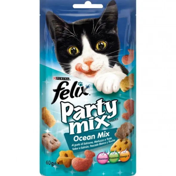 FELIX PARTY MIX 8x60 g Snacks para Gatos