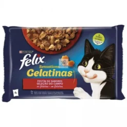 FELIX SENSATIONS FESTIN SABORES 12x(4x85 g) Comida para gatos