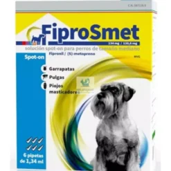 FIPROSMET PERROS 6 Pipetas antiparasitarias para Perros