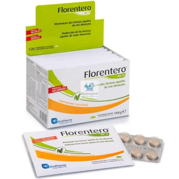 FLORENTERO ACT 120 Comprimidos Trastornos digestivos agudos en perros y gatos
