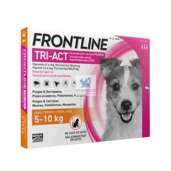 Frontline Tri-Act 5-10 Kg Antiparasitario Pipetas para perros