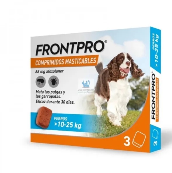 FRONTPRO MASTICABLE 10-25 kg L 3 Comprimidos para Perros