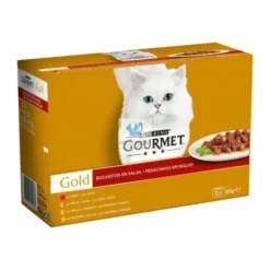 GOURMET GOLD SURTIDO 8x12x85 g BOCADOS SALSA Comida para gatos