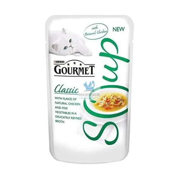 GOURMET SOUP CLASSIC GATO 10 x 4 x 40 gr Comida para Gatos