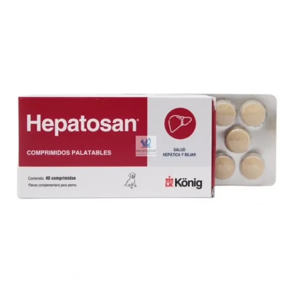 HEPATOSAN 40 Comprimidos Protector hepatico en perros