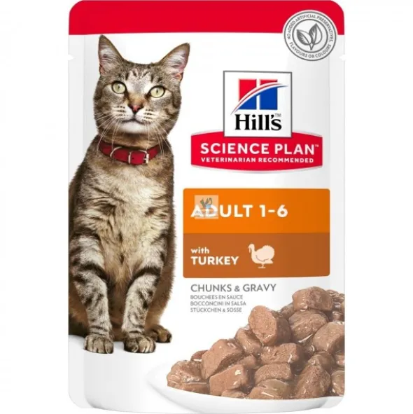 Hills Feline ADULT 12x85 g BOCADITOS POLLO Bolsitas Comida para Gatos