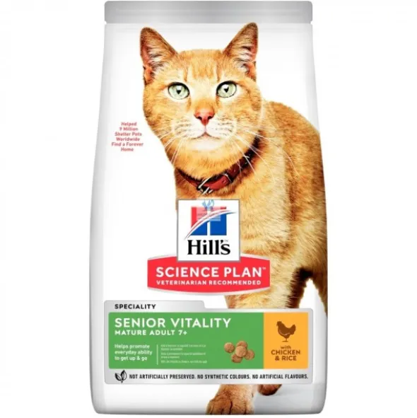 Hills Feline SENIOR 7+ VITALITY POLLO 1,5 kg Comida para Gatos