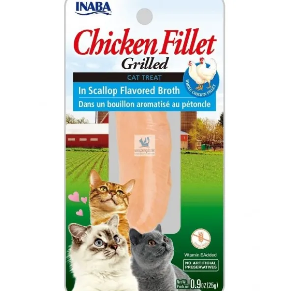 INABA CAT FILETE POLLO-CALDO VIEIRA 12 x 25 g Snack para gatos