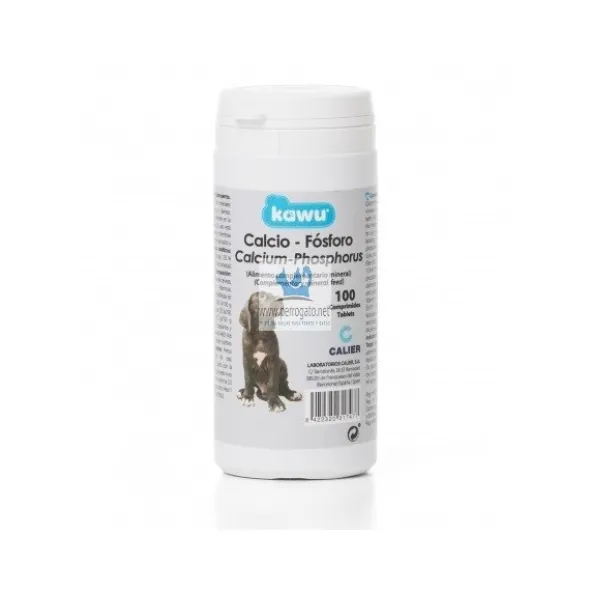 KAWU CALCIO FOSFORO 100 Comprimidos Calcio para Perros