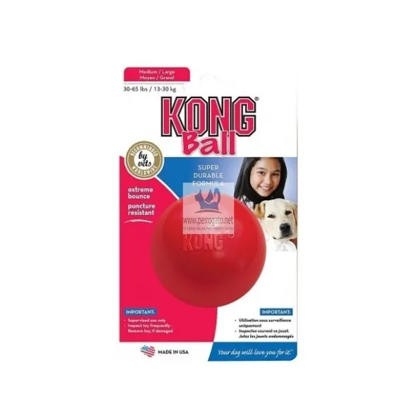 KONG BALL CLASSIC ROJA Pelota de Goma para Perros y Gatos