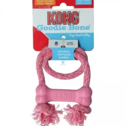 KONG PUPPY GOODIE BONE ROSA CUERDA S Juguetes para Perros
