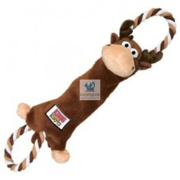 KONG TUGGER KNOTS MOOSE M/L Juguete para Perros
