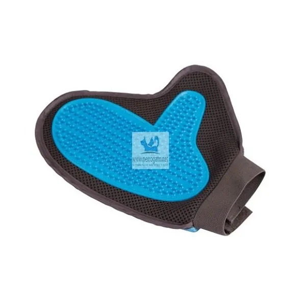 MANOPLA PELAJE 23 x 19.5 cm AZUL/GRIS Cepillo para Perros