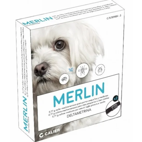 MERLIN 48 cm Collar Antiparasitario para Perros