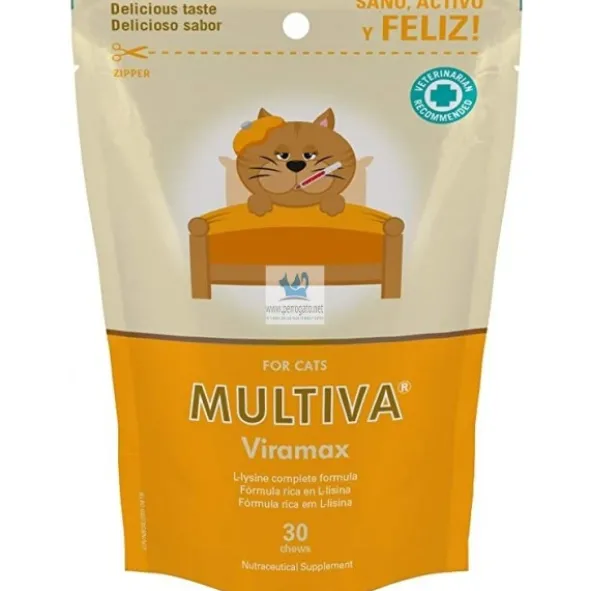 MULTIVA VIRAMAX 30 CHEWS MASTICABLES Complemento Nutrional para Gatos